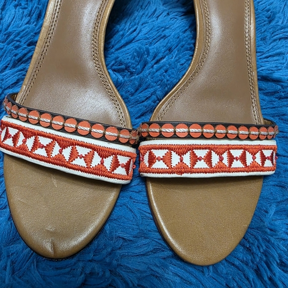 Tory Burch Womens Open Toe Wedge Sandals Size 7 - Picture 11 of 11